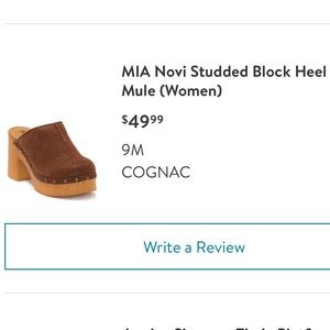 Platform block heel mules